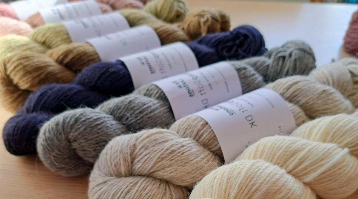 A close up picture of Laxton's Sheepsoft DK. Perfect for winter knitting projects