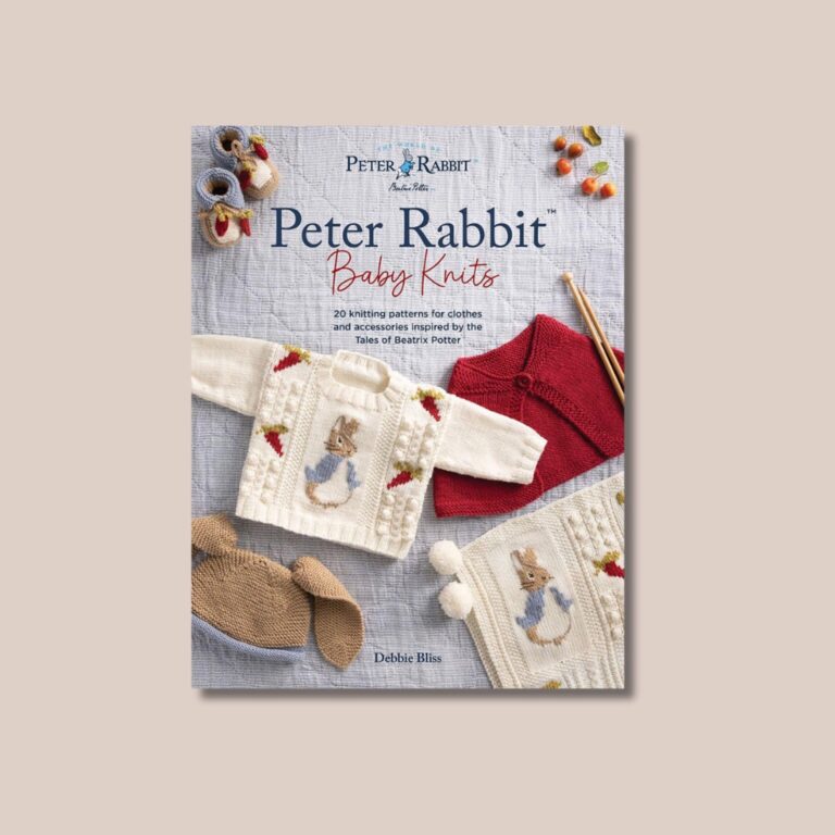 The cover of Peter Rabbit Baby Knits by Debbie Bliss