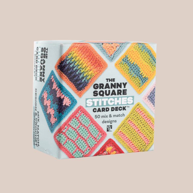 The cover of The Granny Square Stitches Card Deck by Claire Montgomerie